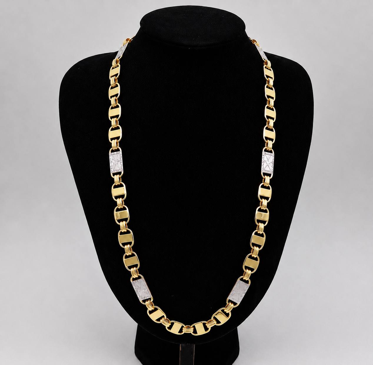 Gouden Schakelketting Bicolor