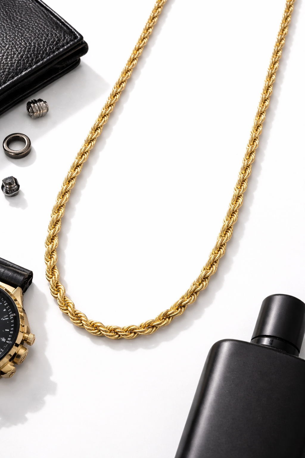 Koningsketting / Rope chain - Goldplated - 70cm - MQ54076