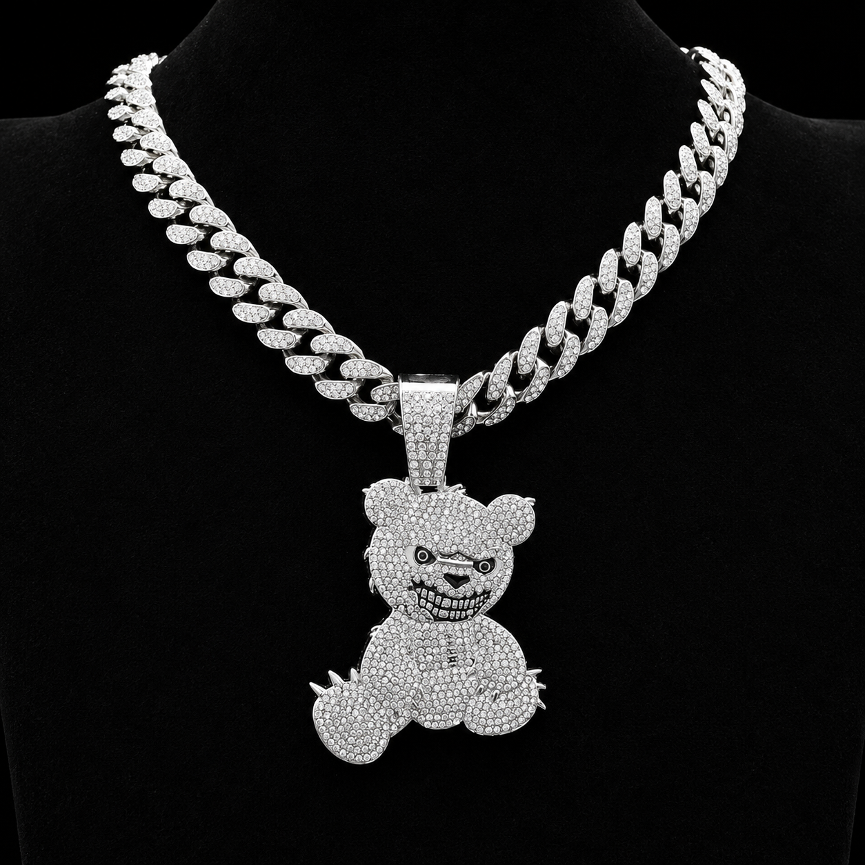 ICED OUT ANGRY BEAR - Kettinghanger - Goud - MQ50124