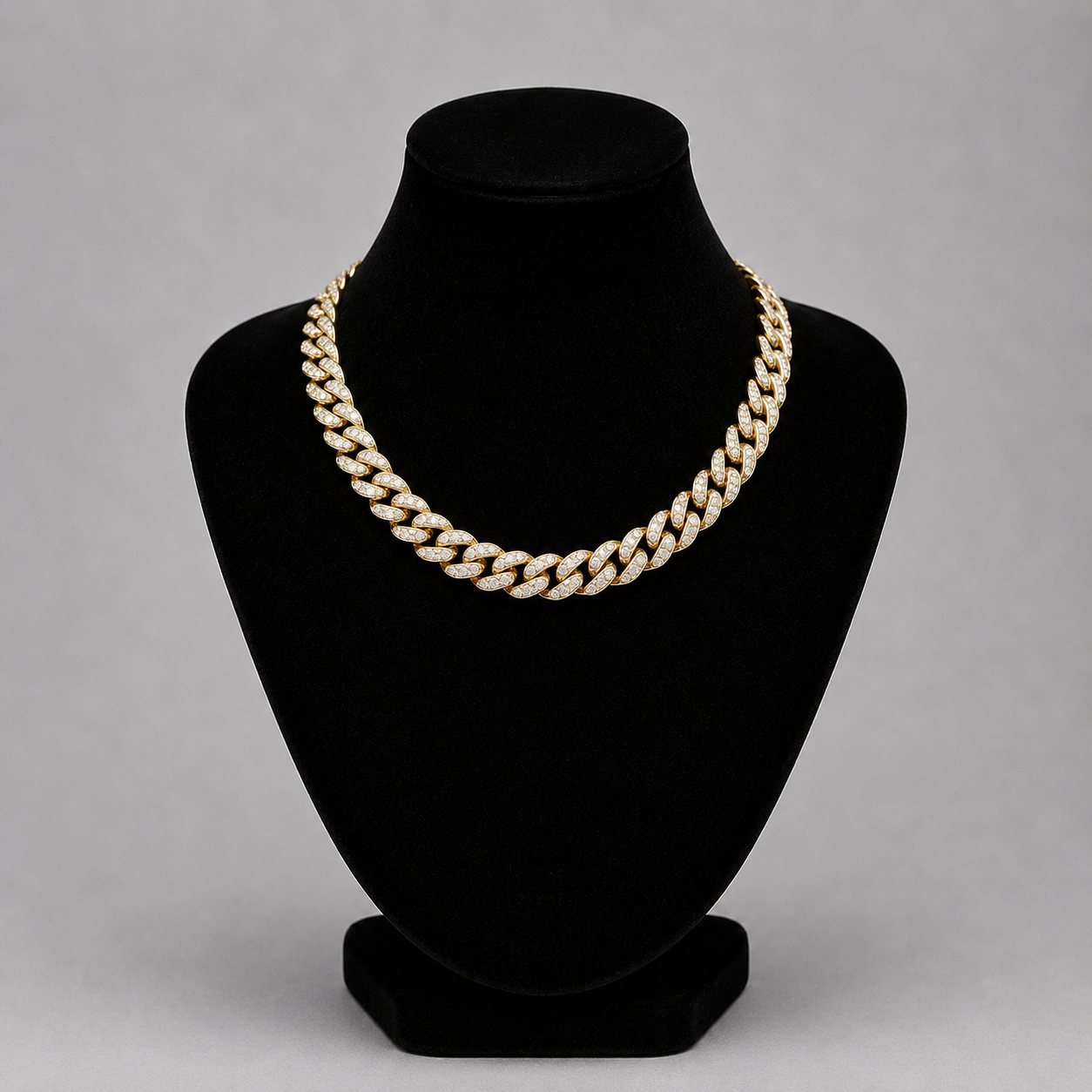 Cuban Chain - 45cm - Goud/Diamond - MQ4407