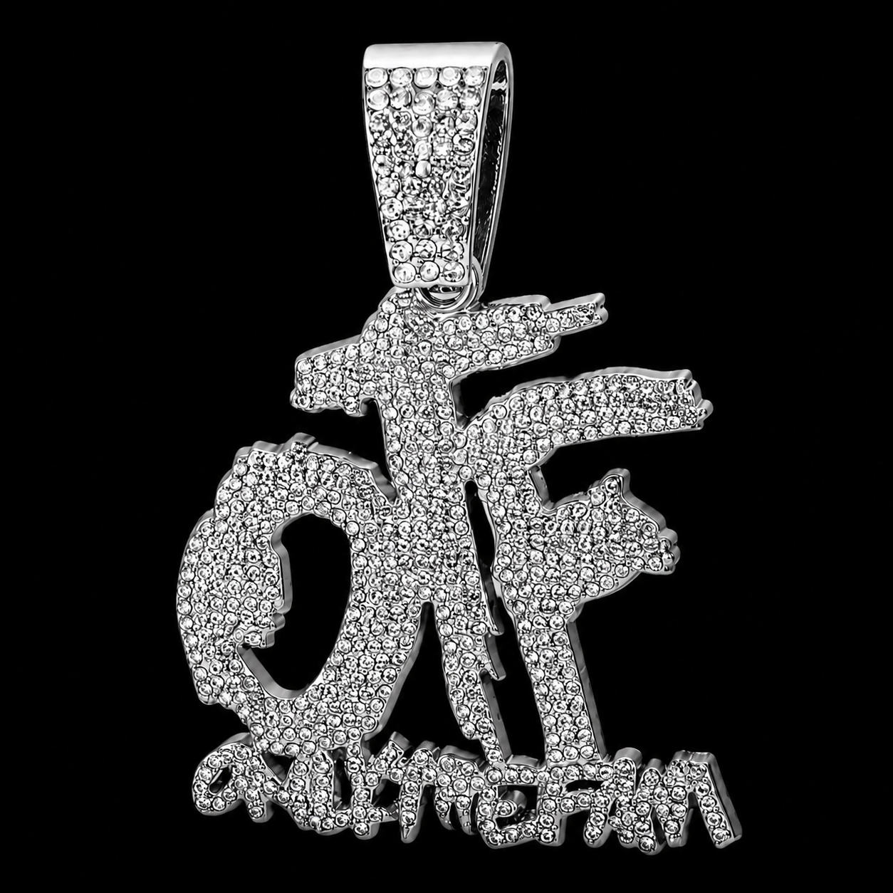 OTF Only The Family Kettinghanger – Zilver met Diamantjes | 7,7 × 5,5 cm - MQ511276