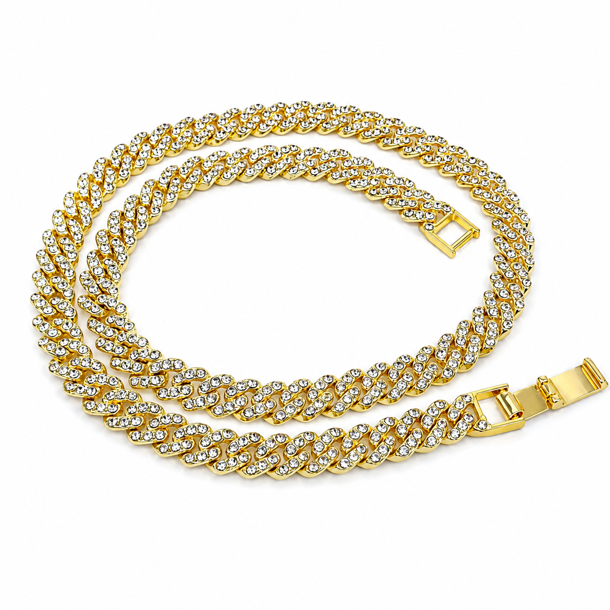 Cuban Chain - 45cm - Goud/Diamond - MQ4407