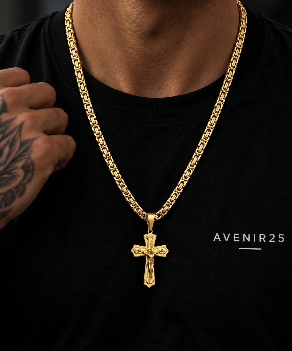 Gouden Kruis Ketting 60cm – Luxe Ketting met Kruis Hanger | Combideal - #1