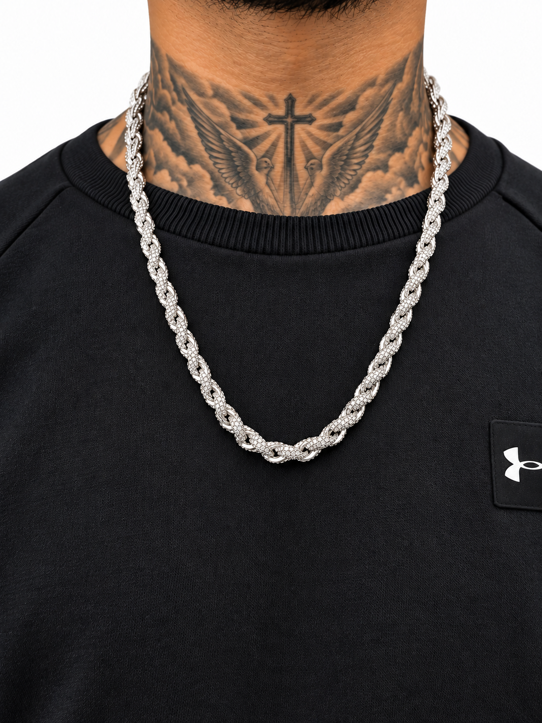 Rope Iced Out Zilveren Ketting Heren – 60 cm x 10 mm #39