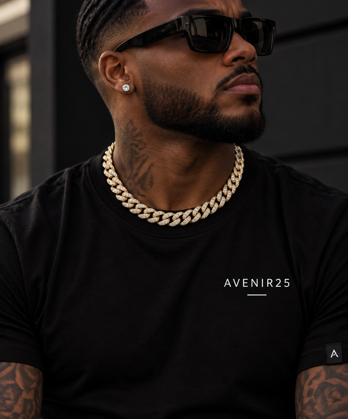 Cubanlink Ketting - 45cm - Goud - ICED OUT - #5