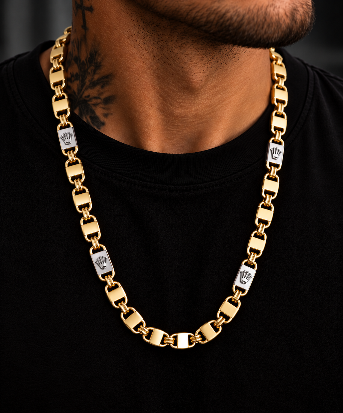 GANGSTER XL Ketting - 60cm - Goud - President - #23